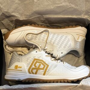 Born Primitive Street Parking White and Gold Shoes